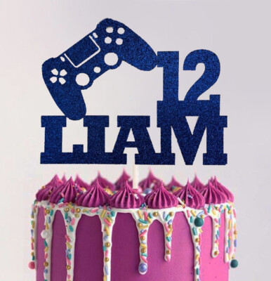 Playstation Ps4 Controller Gaming Glitter Card Birthday Cake Topper Ebay Playstation Ps4 Controller Gaming Glitter Card Birthday Cake Topper Ebay
