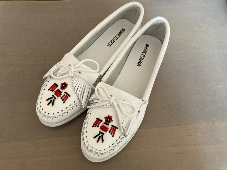 mocassins femmes blanc. 41 Minnetonka  - Photo 2/3