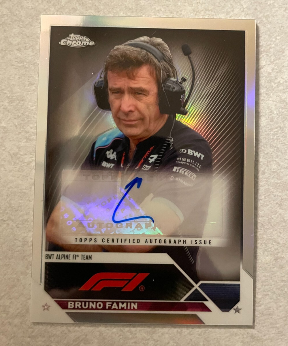 Bruno Famin 2023 Topps Chrome Formula 1 #CAC-BF F1 Auto
