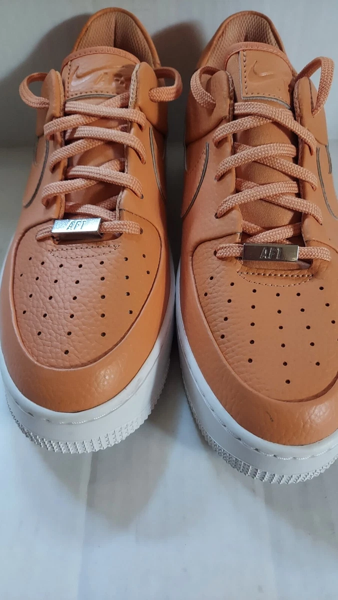 Nike Air Force One Sage Low Copper Moon Orange Womens 9.5 Sneakers