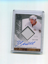 2008-09 Upper Deck The Cup Rookies Brendan Mikkelson Auto Rookie Patch 182/249