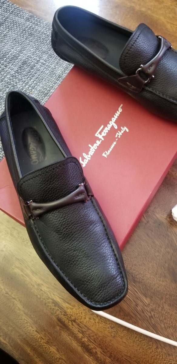Salvatore Ferragamo ブラックローファー 9 1/2 E サルバトーレフェラガモ Salvatore Ferragamo ローファー