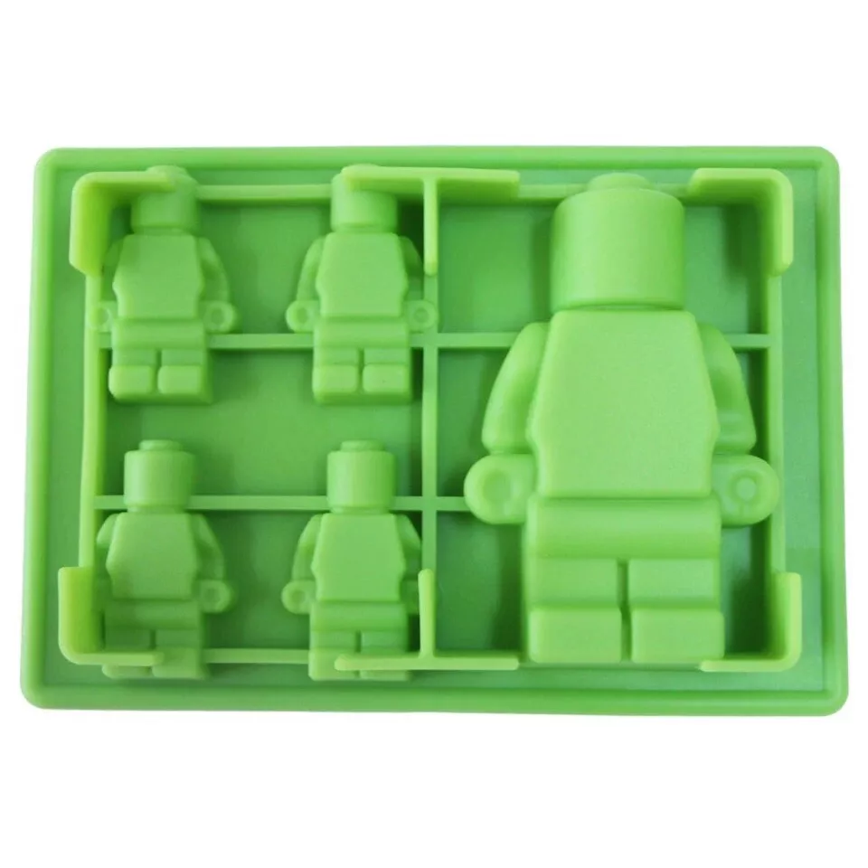 Silicon L E G O Figures Jelly Chocolates Ice Tube Candy Mould