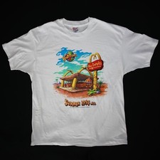Vtg Hanes Flintstones Mcdonalds Summer 1994 Shirt Mens XL White Single Stitch