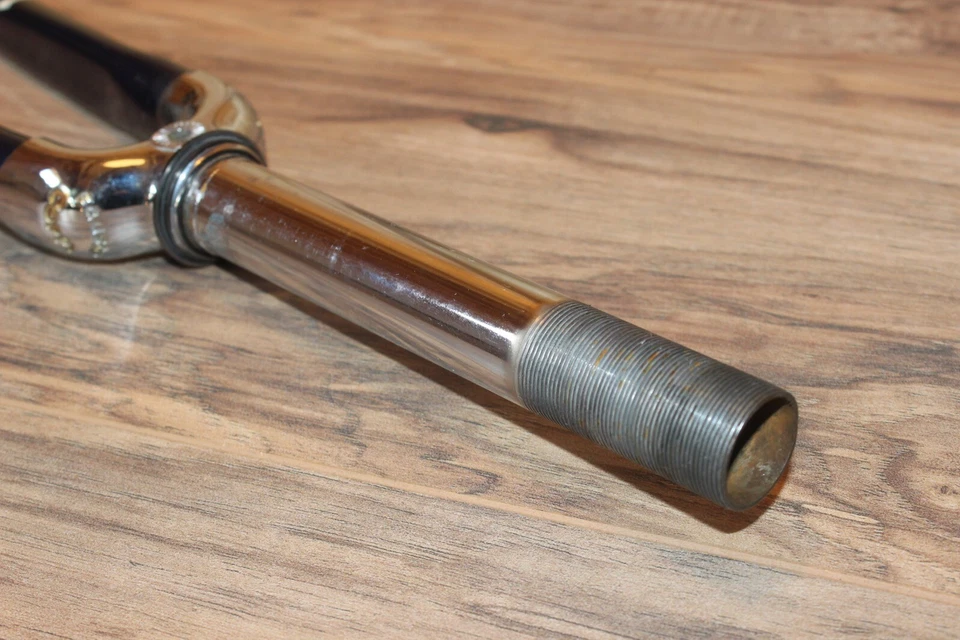 Coppi Lugged Chrome Crown Masciaghi 700c Fork 1-inch Threaded Engraved - Image 2 of 4