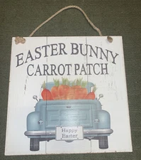 Quill to Paper By Sixtrees HAPPY EASTER Distressed Wood Signs Truck Home Decor