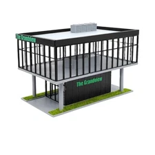 Outland Models Modern Style 2-Story Full Glass Box Shop 'The Grandview' 1:87