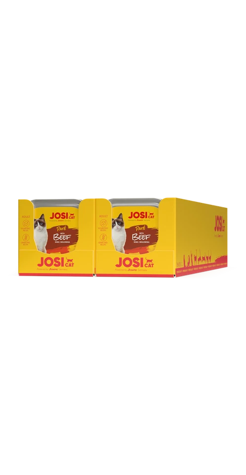 JosiCat Paté with beef (32 x 100 g) | Nassfutter mit Rind für adulte Katzen