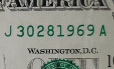 2017A $1 Birthday Note March 28th 1969 J30281969A J-A Block Fr. 3005-J