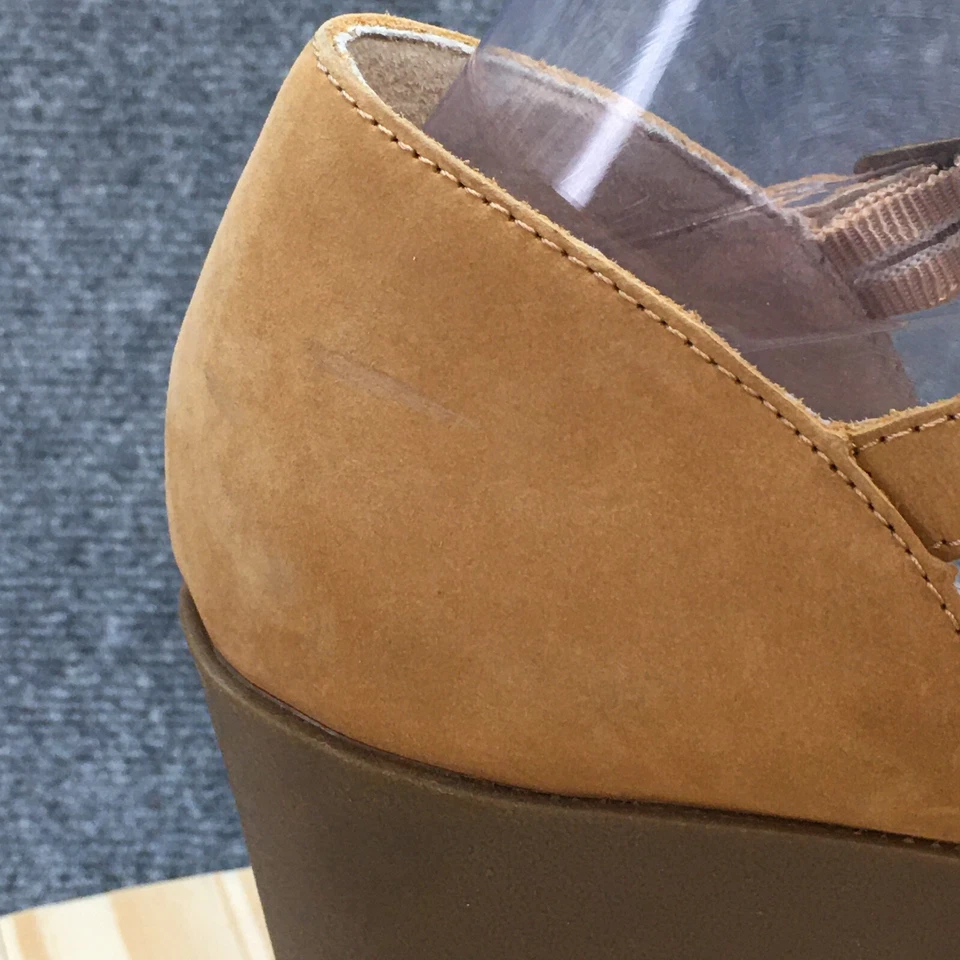 Cliffs by White Mountain Sandals Womens 11 M Parisia Wedge Brown Leather T-Strap - Image 3 of 4