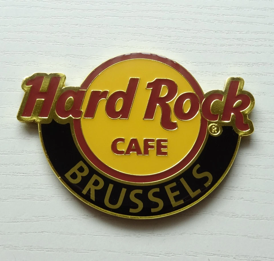 Magnet Hard Rock Cafe Brussels Brüssel Classic Logo größerer Schriftzug NEU
