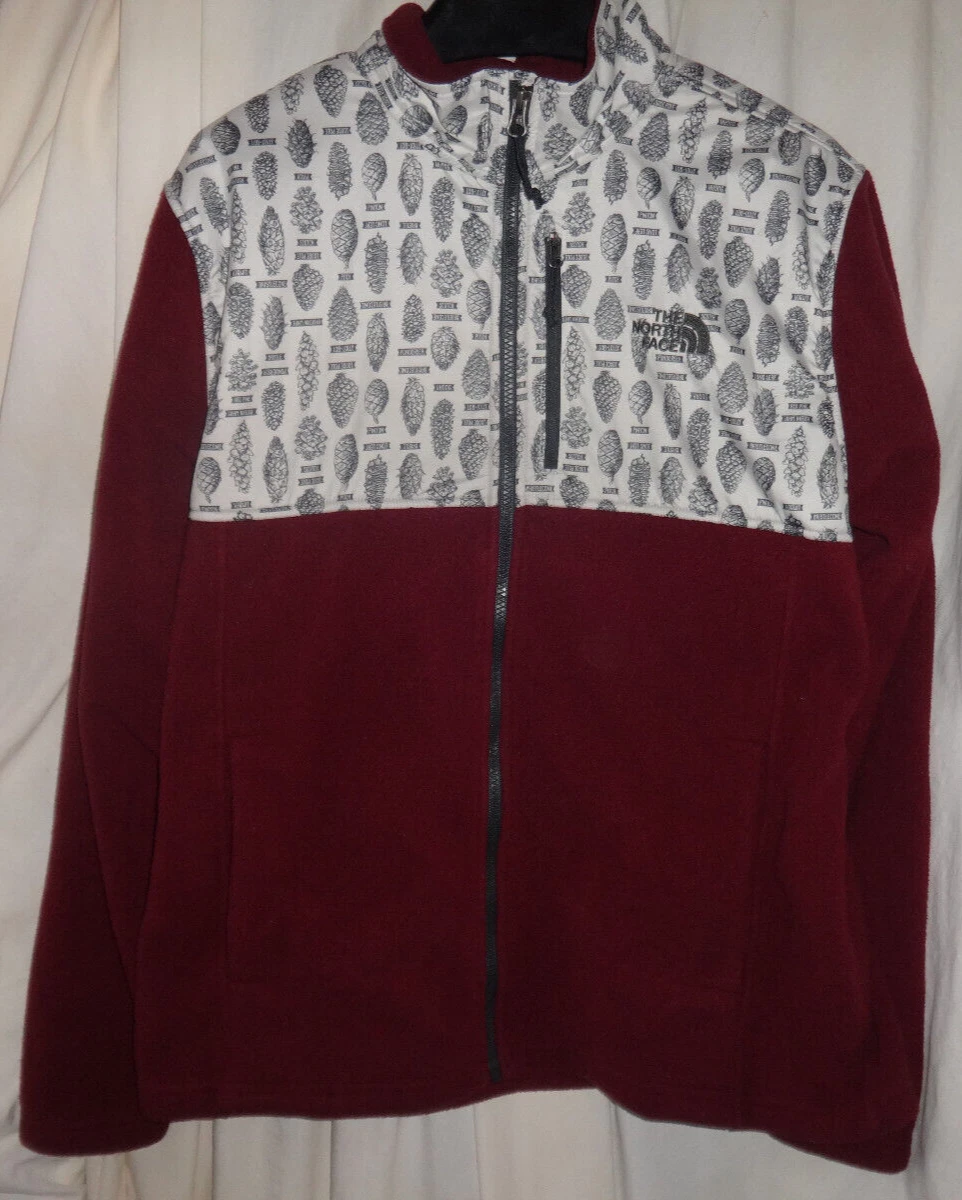 The North Face Burgundy Pineapple Express Fleece Jacket Sz L