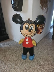 Vintage Carnival Game Prize Inflatable Mickey Mouse 16" Taiwan