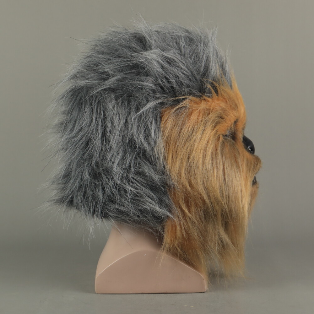 eLymwoo Chewbacca Masker Ape Cosplay Helm Volledige Hoofd Latex Flexibele Helm Halloween Kostuum Prop Fancy Ball Zacht Masker (Alle latex geen pluche