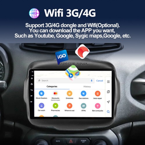 ★8GB+256GB★ Autoradio Car Play Für Jeep Renegade 2016-2020 Android 14 Navigation - Bild 10 von 16