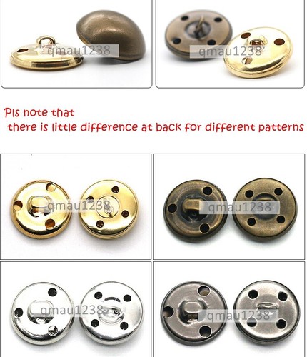 RETRO COPPER 15MM-25MM METAL SHANK BUTTONS ROUND COAT BAG TAILOR SEWING CRAFTS - Picture 5 of 17