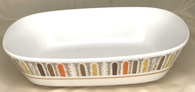 Noritake Progression Mardi Gras Rectangular Vegetable Serving Bowl 9 1/2   Vtg