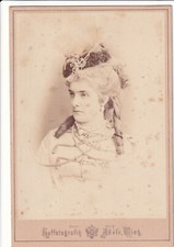 CDV Foto Kabinett Karte Fürstin Landgraf Leontine von Fürstenberg von Adele Wien