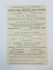 1885 New Haven Connecticut Advertisement Hull Photographer Merchants 