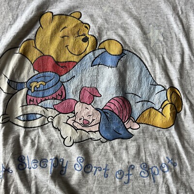 Winnie The Pooh A Sleepy Sort Of Spot V Neck Graphic T Shirt One Size Fits VTG
