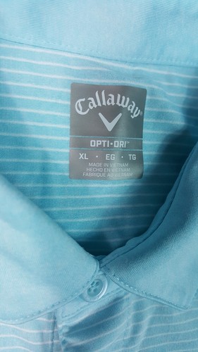 Callaway Herren Poloshirt Blau Kurzarm Opti Dri Golf Größe XL - Bild 3 von 4