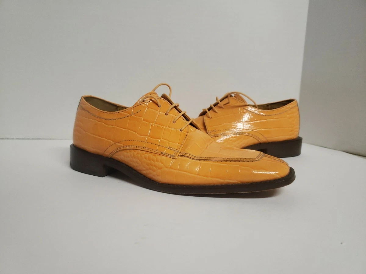 Mens orange hotsell dress shoes