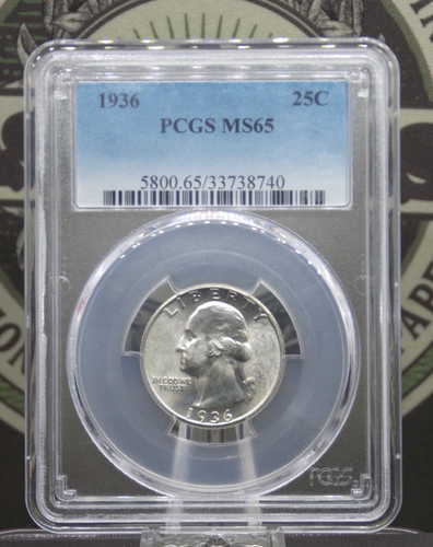Cuarto de plata 1936 "P" Washington 25c graduación profesional MS65 #740 gema BU sin circular ECC&C, Inc. - Imagen 3 de 5