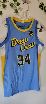Giannis Antetokounmpo Milwaukee Brewers Adult's Medium Blue Basketball Jersey