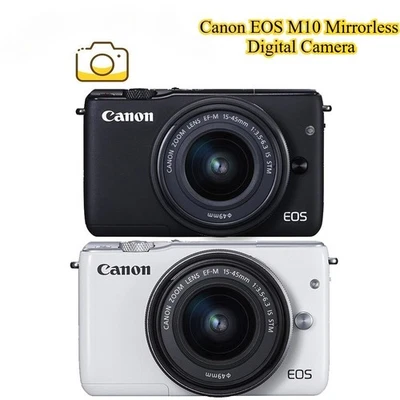 Canon EOS M10 Mirrorless Digital Camera with EF-M 15-45mm Lens 18MP Touch Screen - Image 1 of 4