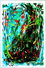 Breaking Free– 69 x 99 cm - Original Abstract Acrylic Canvas Painting by Tess M