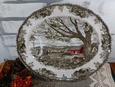 Harvest Time Oval Platter  Johnson Brothers The Friendly Village Thanksgiving 