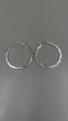 Jacmel Mauritius JCM Women s Hoop Earrings Pierced Sterling Silver 925