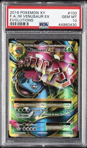 2016 POKEMON XY EVOLUTIONS #100 FULL ART/M VENUSAUR EX PSA 10