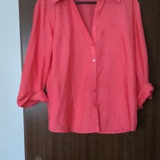 GERRY WEBER Damen Seidenbluse Gr. 42 Rot 3/4 ...