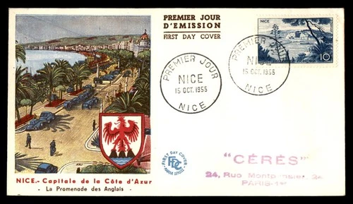 Mayfairstamps France FDC 1955 Nice capital of the French Riviera First Day Cover