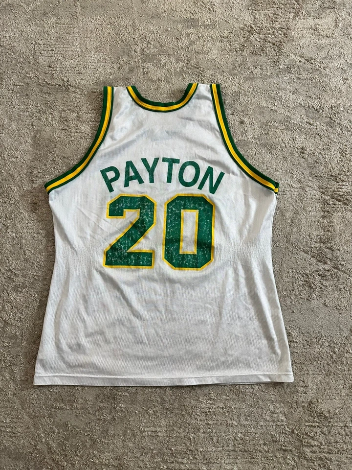 Gary Payton Seattle SuperSonics Vintage Champion Jersey Size 48 (XL) - Image 2 of 4