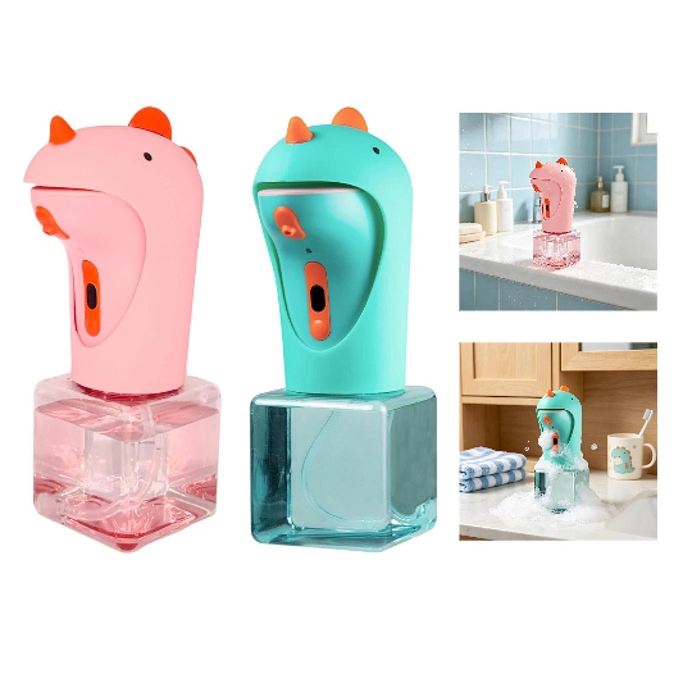Distributeur de Savon Automatique électrique Rose avec Un Adorable Dinosaure, - Photo 1/1