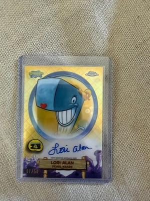 2025 Topps Chrome SpongeBob Lori Alan Pearl Krabs Auto Gold /50