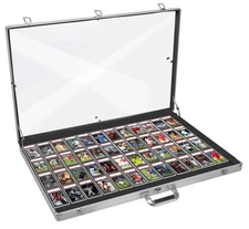 Card Show Display Case Large Aluminum 34"X22" Lockable Trading Card Display