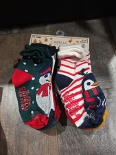 NIP Capelli New York Christmas Socks 12-24 Month Snowman Penguin Gingerbread B10