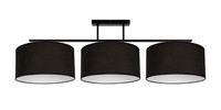 Deckenleuchte Groß Wohnzimmer Stoff Schwarz Weiß 100 Cm E27 Deckenlampe Blendarm