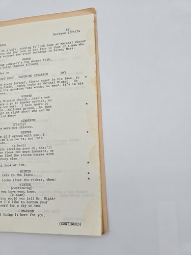 THE COWBOYS / John Hawkins 1974 TV Series Script, Moses Gunn "The Accused" - Picture 11 of 15