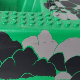 Vintage LEGO Raised Baseplate 2552 From 6081 King&rsquo;s Mountain Fortress Green