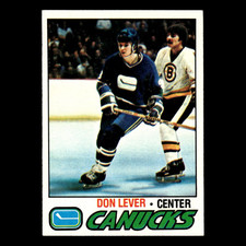 Don Lever #111 1977 Topps Vancouver Canucks Hockey Card NHL EX