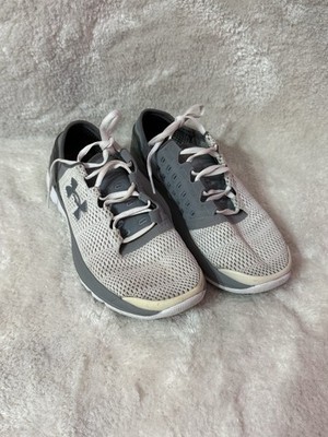Under Armour SpeedForm Apollo Women's Sneakers, Size 8.5, Gray and White