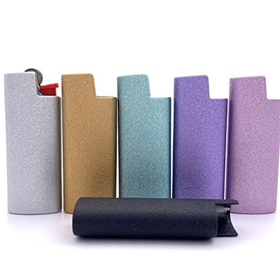 Metal Lighter Case Cover Holder Pouches for BIC Mini Size Multi Color (6pcs)