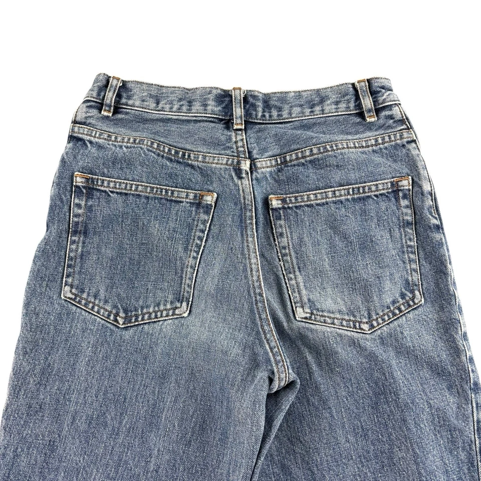 A.P.C. Jeans feminino tamanho 24x26 azul lavagem leve jeans perna reta cintura alta - Imagem 4 de 4