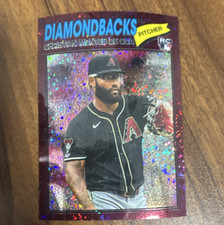 Topps Heritage 2026 Burgundy Sparkle Rookie Christian Montes De Oca Arizona #205