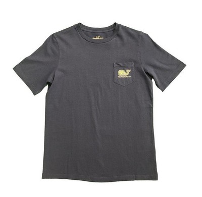 Vineyard Vines Jungen T-Shirt Deep Bay blau Palm Beach Walfüllung Tasche (S02)