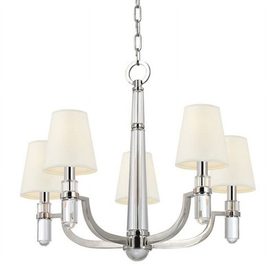 Hudson Valley Dayton 985-PN-WS 5 Light Chandelier Polished Nickel New Open Box